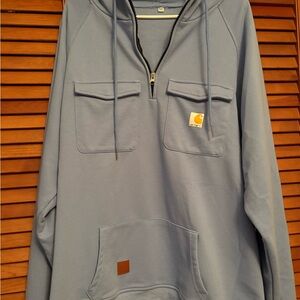 Carhartt Men's Zip-Up Hoodie in Light Blue